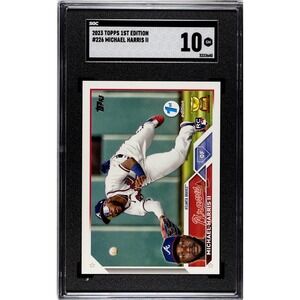 2023 TOPPS 1ST EDITION #226 MICHAEL HARRIS II (RC) SGC 10 GEM